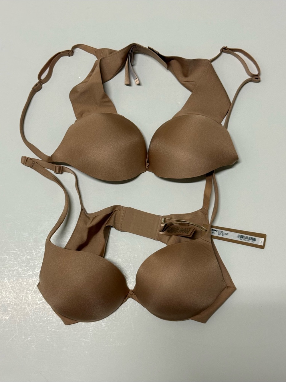 NWT Skims Women’s Bra Lot X2 Brown Size 34A 1 NWT 1 NWOT Push Up Plunge